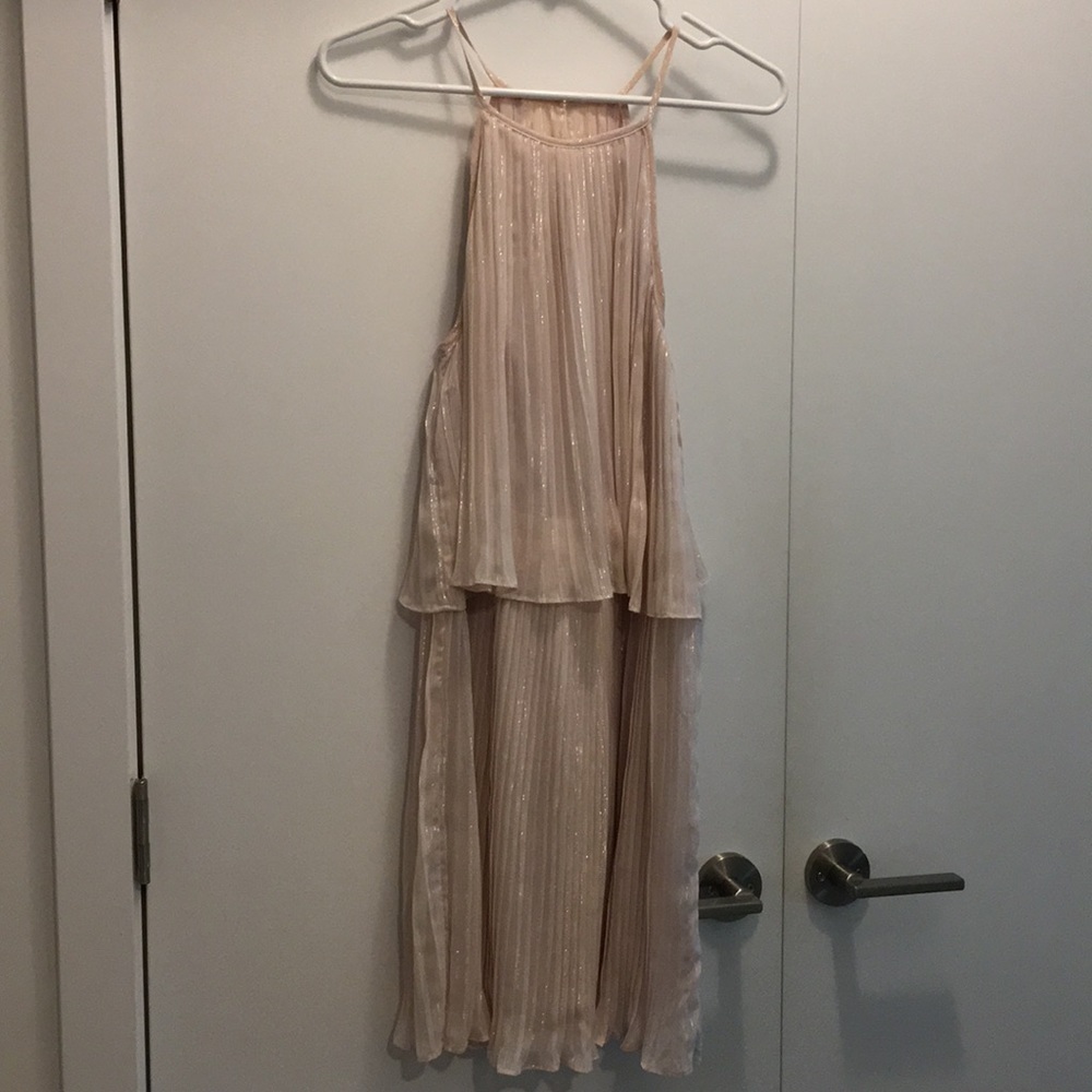 Pink blouson style dress